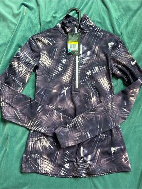 Nike Purple and White Quarter-Zip Athletic Top